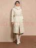 波司登（BOSIDENG）25新款鵝絨羽絨服商場(chǎng)熱賣(mài)同款女中厚過(guò)膝長(cháng)款修身連帽外套 【店長(cháng)推薦】凝脂白8513 XL 175/96A 體重約130-140斤 曬單實(shí)拍圖