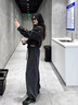 JRET秋冬兩件套女時(shí)尚2025新款韓版氣質(zhì)寬松皮外套高腰休閑褲套裝女 皮衣外套+褲子【兩件套】 M 80-100斤 曬單實(shí)拍圖