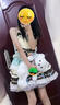 閃動(dòng)少女（SHANDONGSHAONV）初戀小熊少女偶像感蘿莉薄巧杏粉小熊Lolita主題蓬蓬日系甜美可愛(ài) 巧克力色裙子+挎包+發(fā)箍 S (7090斤) 曬單實(shí)拍圖