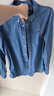 Teenie Weenie小熊男女同款休閑襯衫2025春季新款時(shí)尚水洗牛仔襯衣 藍色 L 曬單實(shí)拍圖