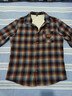 馬登工裝搖粒絨格紋襯衫外套男美式復古格子加絨保暖男士長(cháng)袖襯衣秋冬 藍棕色 【袖子不加絨】 XL 曬單實(shí)拍圖