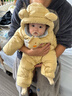迷你巴拉（minibala）【拒水絨】男童女童羽絨連體衣寶寶三防爬服2025秋冬 曬單實(shí)拍圖