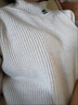 施洛瀾2025秋冬裝新款半高領(lǐng)毛衣女加絨加厚寬松內搭針織打底衫上衣外穿 米色加絨 均碼 建議80-135斤 曬單實(shí)拍圖
