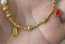悅述足金999愛(ài)心烤漆手串黃金小紅心古法吊墜女轉運串珠diy配珍珠手鏈 小號愛(ài)心吊墜0.25g 曬單實(shí)拍圖