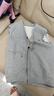 努比屋 兒童馬甲男孩秋季馬夾大童外穿背心男童春秋坎肩衣服 深灰色 150 曬單實(shí)拍圖