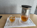 適放飄逸杯磁吸泡茶壺雙層玻璃沖茶器一鍵茶水分離懶人泡茶神器套裝 適放飄逸杯+文創(chuàng  )杯*2只 曬單實(shí)拍圖
