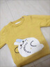 G.duck小黃鴨寶寶毛衣秋冬款嬰幼兒加絨加厚肩扣打底衫兒童套頭卡通韓版 小萌兔黃色【加絨款】522 80 建議20斤內 曬單實(shí)拍圖