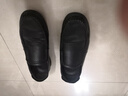 回力男鞋中老年頭層牛皮休閑皮鞋春夏舒適一腳蹬懶人廚師防滑工作鞋 黑色 不加絨款 44 曬單實(shí)拍圖
