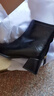 ZHR短靴女秋冬粗高跟金屬尖頭時(shí)尚顯瘦瘦靴氣質(zhì)加絨女靴MQ01A黑色36 曬單實(shí)拍圖