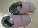 足力健中老年外穿時(shí)尚軟底加絨居家保暖鞋25932050D 紫色 -女  38-39    曬單實(shí)拍圖