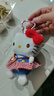 君吻哈嘍hellokitty玩偶格子裙掛件智秀同款包包掛飾kt貓送女生禮物 10cm【蘋(píng)果kt掛件】粉色愛(ài)心扣 曬單實(shí)拍圖