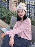 TUTORGOOSE大頭圍毛線(xiàn)帽女秋冬季保暖顯臉小帽子冷帽2025新款防寒護耳針織帽 溫暖米 均碼 曬單實(shí)拍圖