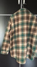 啄木鳥(niǎo)品牌折扣撤柜復古格子襯衫外套女洋氣寬松顯瘦翻領(lǐng)加絨厚磨毛上衣 綠色/加絨加厚 冬季保暖 XL【建議130-150斤】 曬單實(shí)拍圖