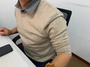 羅蒙（ROMON）假兩件毛衣男秋冬季休閑中青年保暖針織衫男士打底衫毛線(xiàn)衣男裝 曬單實(shí)拍圖