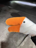JIOESC大鵝毛線(xiàn)連指手套女秋冬季保暖加絨加厚防寒可愛(ài)情侶學(xué)生搞怪QC 橙白大鵝手套【加絨加厚】 均碼 【掌寬7-10cm】 曬單實(shí)拍圖