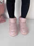 回力品牌斷碼女童雪地靴秋冬新款兒童加絨加厚保暖棉鞋中大童女孩 粉色 31 曬單實(shí)拍圖