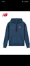 NEW BALANCE NB 男女款黑色舒適寬松刺繡Logo針織長(cháng)袖連帽衛衣奧萊特價(jià)清倉 UT21500-NGO L U2 身高175cm 曬單實(shí)拍圖