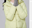森馬（Semir）陳都靈商場(chǎng)同款90絨羽絨服女2025冬新款寬松短款子插肩袖連帽外套 檸綠（白鴨絨）A42104 L 曬單實(shí)拍圖