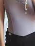 小茉莉舞蹈藝考女吊帶體操服芭蕾舞練功成人高胯形體服淺灰紫2XL 曬單實(shí)拍圖