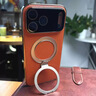 K&Z適用蘋(píng)果17promax手機殼新款磁吸支架iPhone17保護套高端真皮外殼鏡頭全包超薄防摔商務(wù)輕奢 【星宇橙】旋轉支架 iPhone17promax 曬單實(shí)拍圖