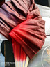 舞蹈扇子萬(wàn)疆真絲酒紅色加大加長(cháng)廣場(chǎng)古典舞長(cháng)綢扇子古風(fēng)演出扇子 40cm飄頭 31cm扇骨 酒紅專(zhuān)業(yè)扇 雙層新款激光裁邊右手 左手備注 曬單實(shí)拍圖