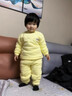 G.duck小黃鴨嬰兒保暖內衣褲套裝加厚三層夾棉秋冬純棉寶寶男童女童棉衣 肩扣淺黃 90 cm適合身高80-90cm 兩用檔 曬單實(shí)拍圖