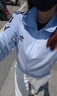 adidas復古風(fēng)針織休閑運動(dòng)立領(lǐng)夾克外套女秋季阿迪達斯官方三葉草 淡藍色/黑色（推薦選大一碼）   L 曬單實(shí)拍圖
