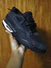 KLAINIKE莆田純原爆款AJ4RM聯(lián)名低幫復古籃球鞋休閑情侶男女運動(dòng)舒適耐磨 純原Aj4RM全黑【摩擦聲】 43 曬單實(shí)拍圖