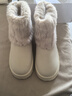 FOX.G雪地靴短筒女鞋秋冬棉鞋靴子短靴鞋子女靴2025新款洋氣加絨毛毛鞋 短筒毛絨雪地靴米色 37 曬單實(shí)拍圖