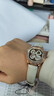 飛亞達（FIYTA）【新年禮物】手表女四葉草系列女士機械貝母盤(pán)鑲鉆石英表送女友 【一表兩戴】幸運白機械女表 曬單實(shí)拍圖