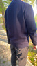 布先生V領(lǐng)羊毛針織衫男t恤春秋新款加厚長(cháng)袖毛衣BT12328 藏青 M (170) 曬單實(shí)拍圖
