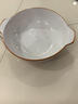 歐品緣釉下彩大號雙耳湯碗帶蓋家用大容量陶瓷湯盆新款酸菜魚(yú)大碗餐具 10.5英寸鉆石帶蓋碗+純白勺 1cm 曬單實(shí)拍圖