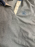 初語(yǔ)刺繡珠地牛仔POLO領(lǐng)T恤女2025夏季新款休閑撞色上衣 花灰色  M  曬單實(shí)拍圖