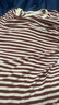 德瑪納【條紋棉t】2025夏季新品圓領(lǐng)落肩打底衫短袖女式t恤 曬單實(shí)拍圖