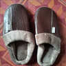 葉余秋冬女居家室內防水防滑厚底保暖情侶加厚pu皮拖鞋 咖啡色 39-40 40-41(適合) 曬單實(shí)拍圖