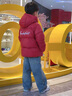 李寧（LI-NING）兒童羽絨服紅色青少年男女大童26冬季新款防潑水加厚鴨絨保暖外套 深殷紅 【三防】絨子含量85% 175 曬單實(shí)拍圖