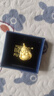 福萌黃金吊墜佛足金女彌勒佛古法大肚蓮花佛掛墜送媽媽佛公項鏈禮物 蓮花大肚佛吊墜(約5.45g) 曬單實(shí)拍圖