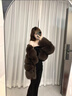 傲列UPFURS進(jìn)口整皮狐貍毛皮草外套女短款小個(gè)子時(shí)尚2025冬季新款大衣 咖色 S (現貨秒發(fā)) 曬單實(shí)拍圖
