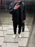 太平鳥(niǎo)男裝羽絨服短款襯衫羽絨服面包服BAACE422U 黑色 第二批 L 曬單實(shí)拍圖