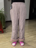 雪中飛百搭直筒羽絨褲女士2025冬季新款時(shí)尚年輕休閑拼接加厚保暖長(cháng)褲潮 粉色 L 170/76A 105-125斤 曬單實(shí)拍圖
