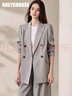 ROEYSHOUSE羅衣時(shí)尚職業(yè)修身西裝外套女春季高級感淺灰色西服11931 淺灰色 （西裝） S 曬單實(shí)拍圖