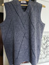 恒源祥100%純羊毛衫馬甲秋冬新款百搭針織背心男休閑V領(lǐng)套頭衫上衣 中灰 XL 180 曬單實(shí)拍圖