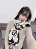CHANEELR & KARITH圍巾2025新款女士秋冬時(shí)尚高級感黑白保暖披肩生日圣誕禮物送女友 黑白 曬單實(shí)拍圖