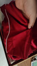 絲界商場(chǎng)同款真絲睡衣女經(jīng)典純色翻領(lǐng)家居服長(cháng)袖長(cháng)褲套裝絲綢睡衣禮盒 經(jīng)典版【16姆米桑蠶絲】酒紅 2XL 曬單實(shí)拍圖