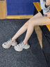 星期六（St&Sat）新款綁帶厚底老爹鞋休閑舒適增高跑步鞋運動(dòng)鞋女休閑鞋子女鞋 云煙灰 【單里款】 38 曬單實(shí)拍圖