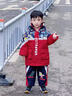 G.duck奧特曼拜年服男童冬裝套裝2025新年兒童過(guò)年衣服寶寶棉衣加絨加厚 紅色 夜間反光 130 cm 曬單實(shí)拍圖