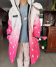 迪士尼2025冬季新款兒童羽絨服女童可愛(ài)公主中大童中長(cháng)漸變冬季加厚外套 紅粉漸變  升級加厚 120 cm 曬單實(shí)拍圖