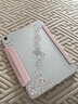 適用ipad保護套air7/6防彎抗摔pro11英寸a16平板殼帶筆槽11代九代10.2mini67十代10.9平板保護套 磁吸筆套搭扣+Y折支撐+磨砂防彎背板【青春粉】 iPad Air6/7（11 曬單實(shí)拍圖
