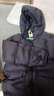 鵝小寶冬季新款男女童裝羽絨服兒童短款中大童連帽白鵝絨服輕盈保暖外套 藏青色 150 【鵝絨-130g】 曬單實(shí)拍圖
