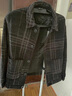 羅蒙（ROMON）冬季男士短款毛呢大衣韓版潮流修身青年外套格子加棉加厚呢子夾克  咖色2103  加棉加厚 L 曬單實(shí)拍圖